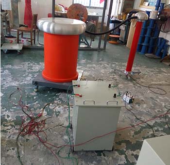 為清華大學現場調試30KVA-80KV工頻耐壓！